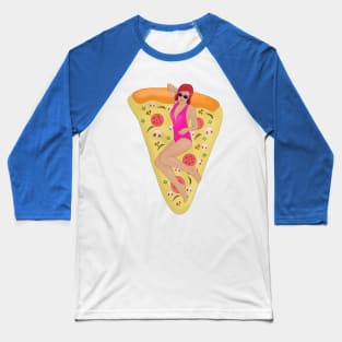 Summer Pool Pizza Baseball T-Shirt